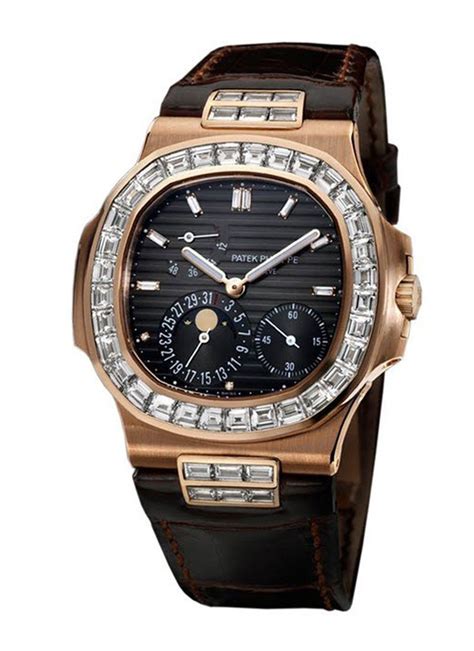 patek philippe 5724r-001|patek philippe nautilus full diamond.